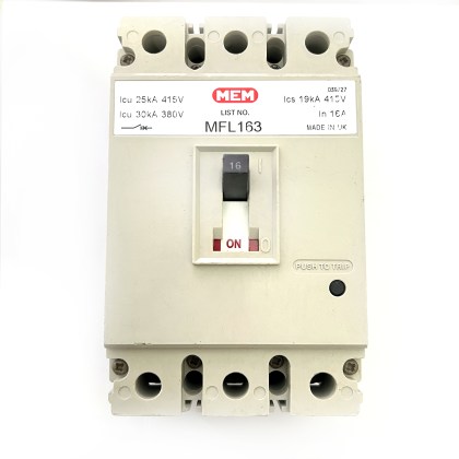 MEM MFL163 Bill TLF163 16A 16 Amp 3 Pole Phase MCCB MCB Circuit Breaker